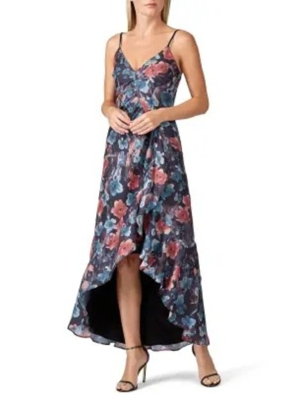 R-92. Harlyn Dark Floral High Low Dress
